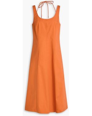 Vince Cotton-blend Midi Dress - Orange