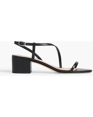 Stuart Weitzman Aliza 50 Leather Slingback Sandals - Black