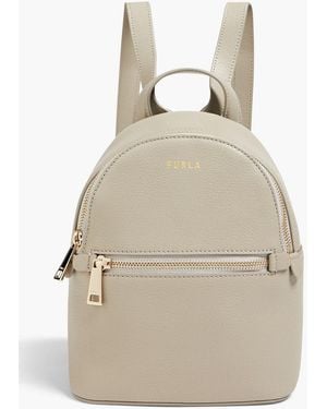 Furla Libera Mini Pebbled-leather Backpack - Natural