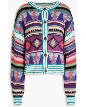 Mother Cardigan aus jacquard-strick - Blau