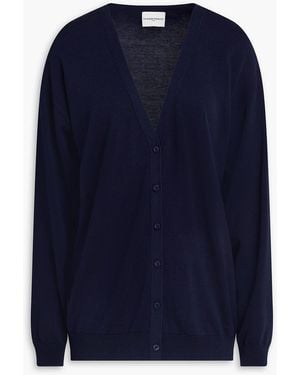 Claudie Pierlot Lyocell, Cotton And Silk-Blend Cardigan - Blue