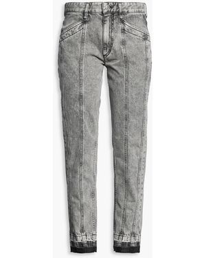 Isabel Marant Sulonoa High-Rise Slim-Leg Jeans - Grey