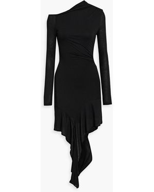 helmut lang asymmetrical jersey dress Helmut Lang Asymmetrical Shirt Dress in Black