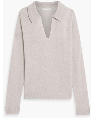 Chinti & Parker Cashmere Polo Sweater - White