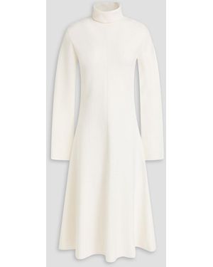 JOSEPH Silk-Blend Midi Dress - White