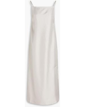 Loulou de Saison Sulum Silk-twill Midi Dress - White