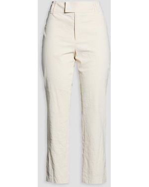 Isabel Marant Lovida Cotton-Blend Slim-Leg Trousers - Natural