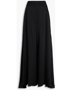 Palmer//Harding Radiant Satin Wide-leg Trousers - Black