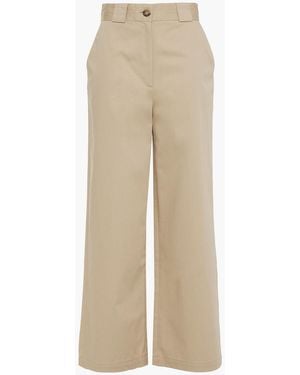 Ba&sh Monica Cotton-blend Twill Wide-leg Pants - Natural