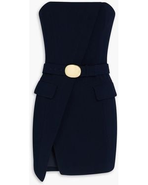 Nicholas Strapless Stretch-crepe Mini Dress - Blue