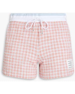 Thom Browne Cotton-Blend Tweed Shorts - Pink