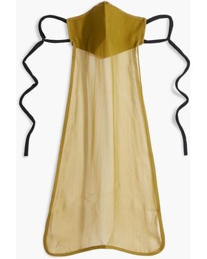 Rick Owens Silk-Chiffon Face Mask - Metallic