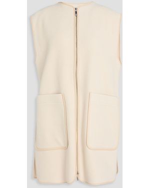 TOTEME Wool-blend Felt Vest - Natural
