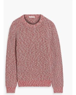 Helmut Lang Bungee Marled Ribbed-Knit Cotton-Blend Sweater - Pink