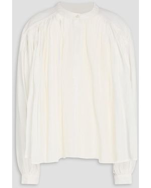 Rohe Gathered Ramie Blouse - Natural