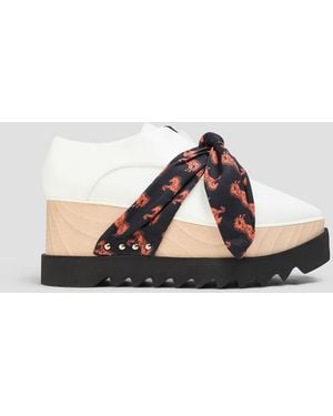 Stella McCartney Elyse Bow-Detailed Platform Brogues - White