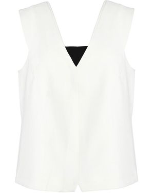 Rag & Bone Two-Tone Crepe Top - White