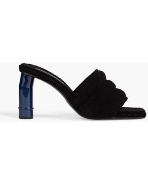 Nina Ricci Quilted Terry Mules - Black