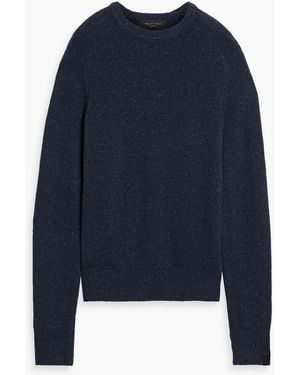 Rag & Bone Harlow Donegal Knitted Sweater - Blue