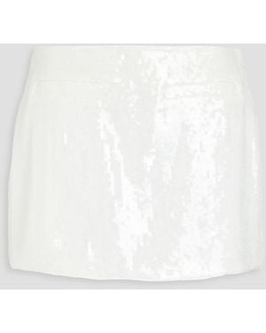 Theory Sequined Woven Mini Skirt - White