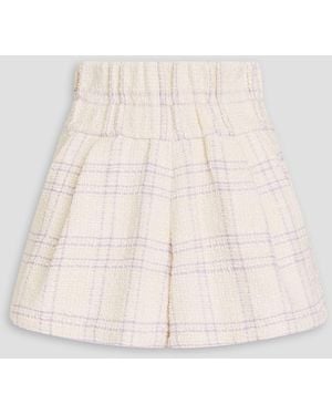 IRO Checked Cotton-blend Tweed Shorts - Natural