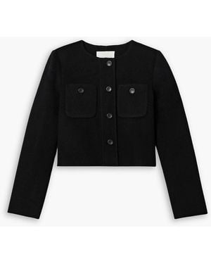 Ulla Johnson Eve Cropped Wool-Blend Felt Jacket - Black