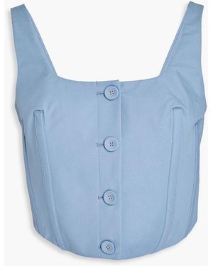 Anna Quan Cropped bustier-oberteil aus twill aus einer baumwollmischung - Blau