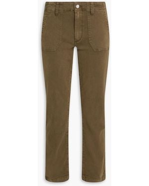PAIGE Mayslie Cropped High-Rise Straight-Leg Jeans - Green