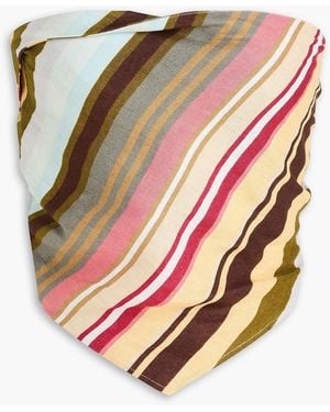 Faithfull the Brand Antibes Strapless Striped Linen Top - Multicolour