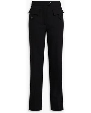 Ganni Twill Slim-leg Trousers - Black