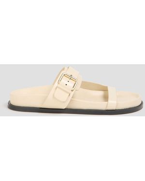A.Emery Prince Buckled Leather Sandals - White
