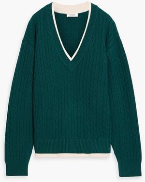 Sandro Wool And Cashmere-Blend Sweater - Green
