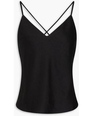 Theory Top aus twill aus einer leinenmischung - Schwarz