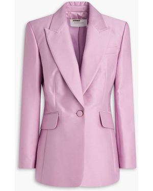 Zimmermann Wool And Silk-blend Shantung Blazer - Pink