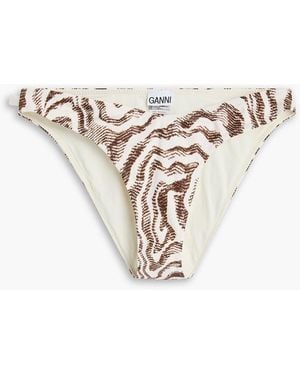 Ganni Bikini-höschen mit print - Weiß
