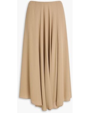 Theory Crepe Midi Skirt - Natural