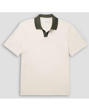MR P. Two-Tone Piqué Polo Shirt - Natural