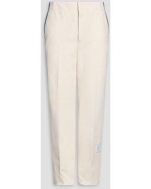 Thom Browne Cotton-Canvas Trousers - White