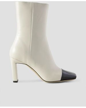Wandler Isa Two-tone Leather Ankle Boots - White