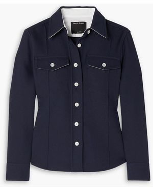 MERYLL ROGGE Cotton-blend Gabardine Shirt - Blue