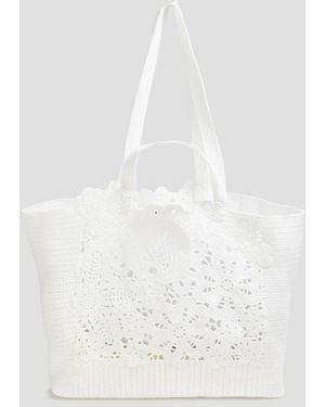Sandro Crochet Tote - Natural