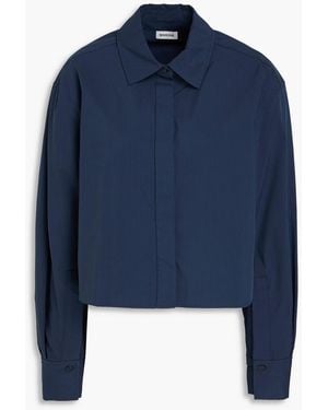 Jonathan Simkhai Renata Cotton-Blend Poplin Shirt - Blue