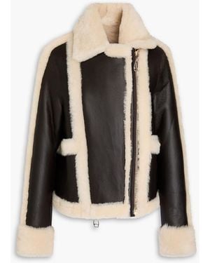 Dom Goor Reversible Shearling Biker Jacket - Black