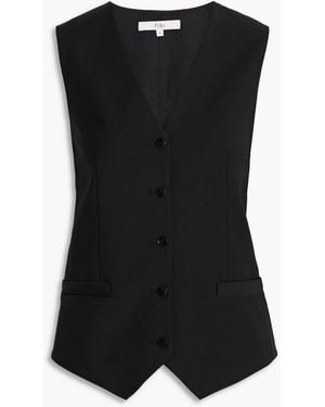 Tibi Crepe Vest - Black