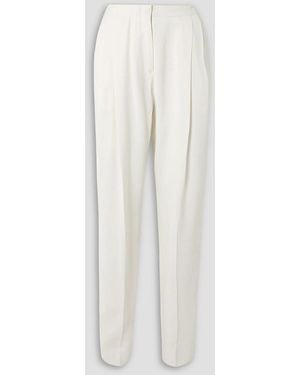 TOVE Emery Pleated Crepe Straight-Leg Pants - White