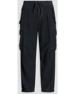 James Perse Linen Cargo Trousers - Black