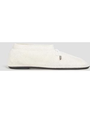 TOTEME Knitted Flats - White