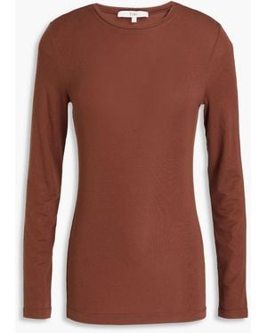 Tibi Lyocell-blend Jersey Top - Brown
