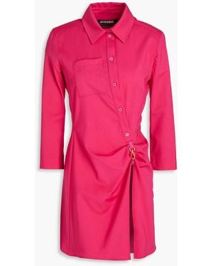 Jacquemus Jocou Draped Wool-blend Tunic - Pink