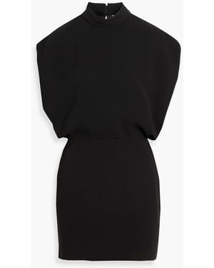 Max Mara Querce Cutout Satin-Crepe Mini Dress - Black